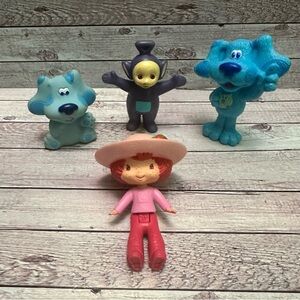 Cake Topper vintage figures Blues Clues / Teletubbies,Strawberry shortcake
